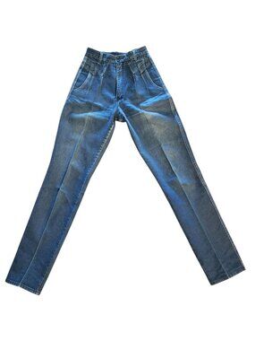 Vtg 80s Women's Rocky Mountain High Waist Western Bareback Jeans 27/8  #405-53P